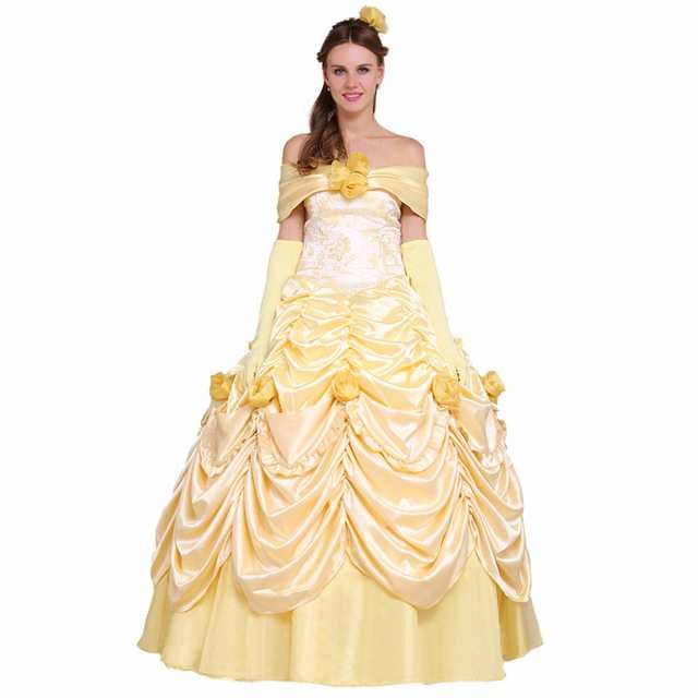 高品質 高級コスプレ衣装 ディズニー 美女と野獣 風 プリンセス ベル タイプ ドレス Beauty And The Beast Belle Princess Dress Weddingの通販はau Pay マーケット ワタナベコーポレーション