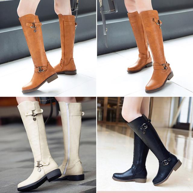 22cm 27cm ロングブーツ ブーツ レディース 大きいサイズ 無地 シンプル ローヒール 太ヒール カジュアル 美脚 秋冬 トレンド 17新作の通販はau Pay マーケット コスモスカイ