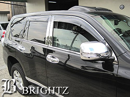 BRIGHTZ プラド 150 151 中期 後期 超鏡面ステンレスメッキピラーパネル バイザー有用 10PC ランクル ランドクルーザー PIL−SIL−300の通販は 5,748円