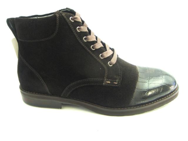 紳士ブーツ 【新品】 madras マドラス スエード&型押しレザー 25.5cmEEE 茶/ダークブラウン MA193