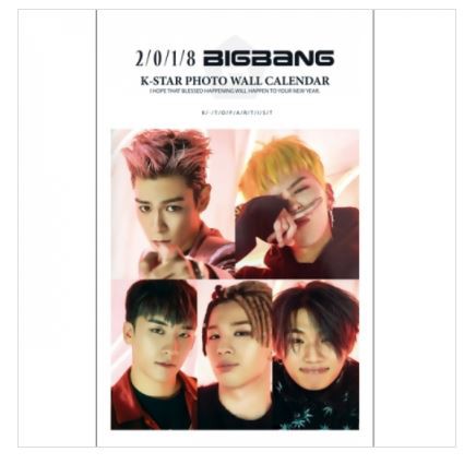 BIGBANG ビッグバン 2018年壁掛けカレンダーの通販はau PAY マーケット