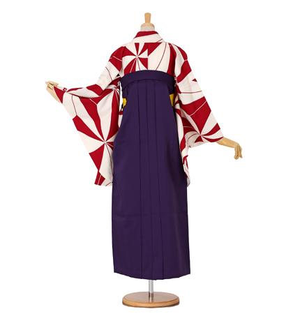 往復送料無料 全部揃って安心 大学 高校 小学生  2泊3日 卒業式袴 レンタル セット 紅白地 No.055-0047