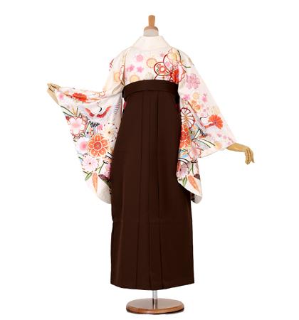 往復送料無料 全部揃って安心 大学 高校 小学生  2泊3日 卒業式袴 レンタル セット クリーム色地 No.055-0094