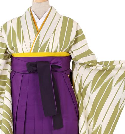 往復送料無料 全部揃って安心 大学 高校 小学生  2泊3日 卒業式袴 レンタル セット 鶯色地 No.055-0049