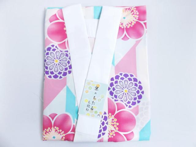 女性用着物和装下着 お仕立上がり柄長襦袢水色ピンク白ライン大輪梅菊ｓ ｍ ｌの通販はau Pay マーケット 和さくら庵