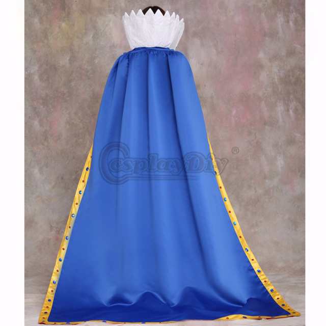 blue and white princess dress