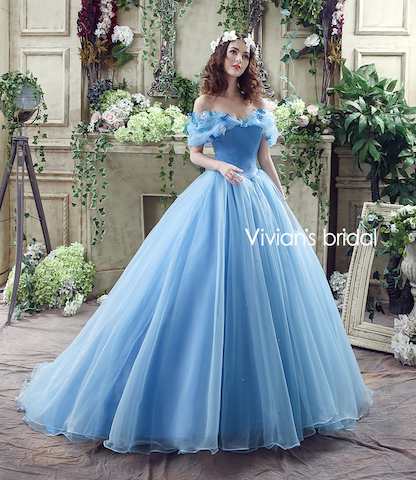 高品質 高級コスプレ衣装 ディズニー シンデレラ 風 ドレス オーダーメイド Movie Deluxe Adult Cinderella  Wedding Dresses Blue｜au PAY マーケット