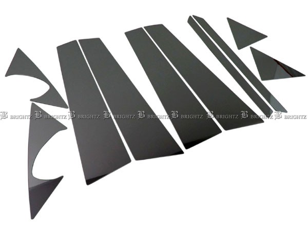 BRIGHTZ アウディ A8 4D 4HC 超鏡面ステンレスブラックメッキピラーパネル 10PC バイザー 無用 PIL−BLA−003の通販は