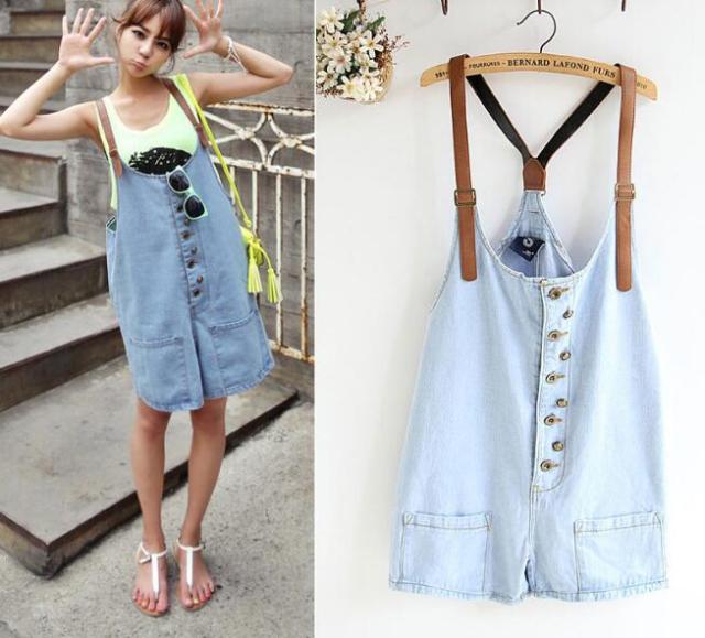 レディースデニムサロペット夏デニムショートパンツ ロンパース学園風つなぎ オールインワン吊りズボン コンビネーション オーバーオールの通販はau Pay マーケット Aqui Te Amo