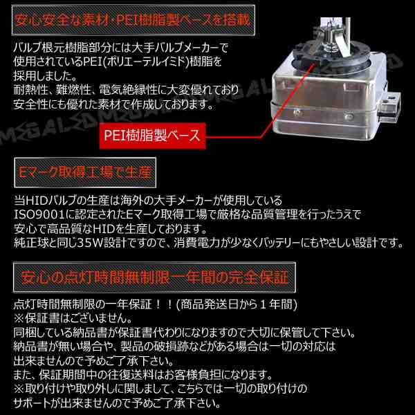 BMW 1シリーズ E87/E82/E88(前期・後期) F20(前期・後期) 対応☆純正交換HIDヘッドライトバルブ☆ケルビン数4300K～30000K【メガLED】の通販はau  PAY マーケット - メガLED