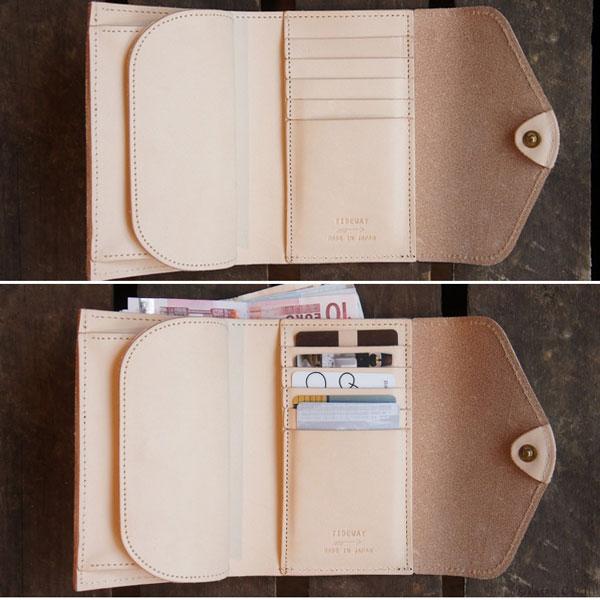 折り財布 レディース メンズ 本革 姫路レザー フラップ シンプル ナチュラル TIDEWAY タイドウェイ 【T2145】 ブランド 人気 折り財布 レディース メンズ 本革 姫路レザー フラップ シンプル