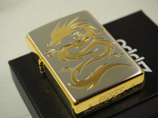 ジッポーZippo タトゥー ドラゴン（竜 龍）シルバーゴールド 金銀 SSG