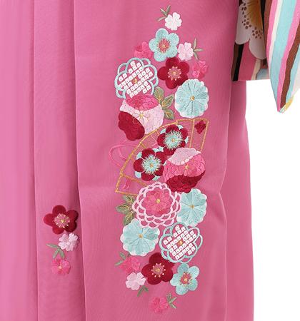 往復送料無料 全部揃って安心 大学 高校 小学生  2泊3日 卒業式袴 レンタル セット JAPAN STYLE 茶色地 No.055-0142