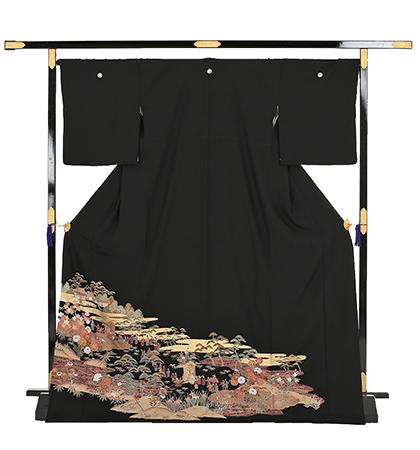 往復送料無料 2泊3日 レンタル 黒留袖 No.031-0077-L