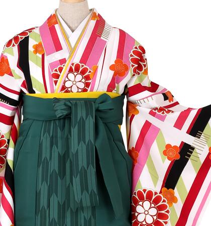 往復送料無料 全部揃って安心 大学 高校 小学生  2泊3日 卒業式袴 レンタル セット ピンク地 No.055-0027