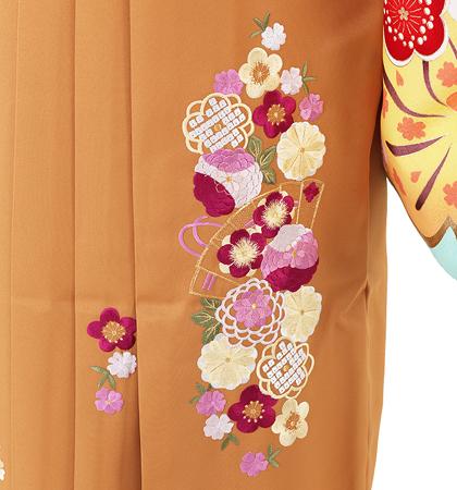 往復送料無料 全部揃って安心 大学 高校 小学生  2泊3日 卒業式袴 レンタル セット グリーン地 No.055-0141