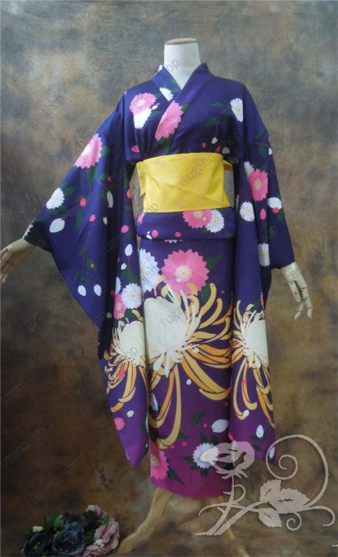 LUGANO　とある科学の超電磁砲 白井 黒子（しらい くろこ）　風　浴衣　着物　 コスプレ衣装 ハロウィン　仮装 LUGANO とある科学の超電磁砲 白井 黒子（しらい くろこ） 風 浴衣