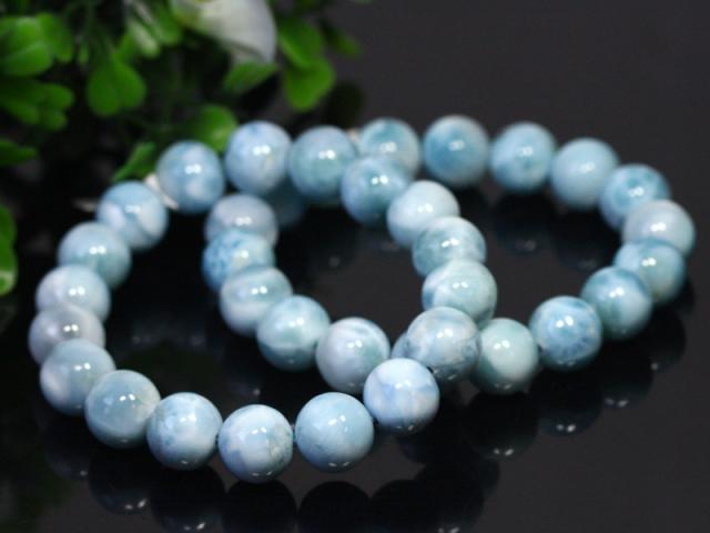 高品質大きめオーバルラリマーブレスレット カリブ海の宝石 浄化用