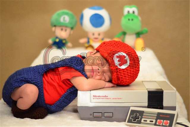 高品質 高級コスプレ衣装 赤ちゃん 新生児 ベビ服 スーパーマリオ 風 オーダーメイド Super Mario 100 days baby  photograph ｜au PAY マーケット