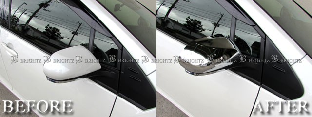 BRIGHTZ プリウス PHV ZVW52 メッキドアミラーカバー MIR−SID−129の