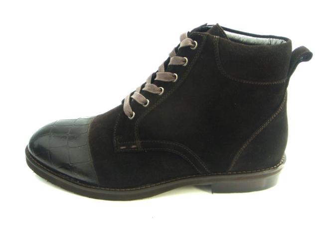 紳士ブーツ 【新品】 madras マドラス スエード&型押しレザー 25.5cmEEE 茶/ダークブラウン MA193