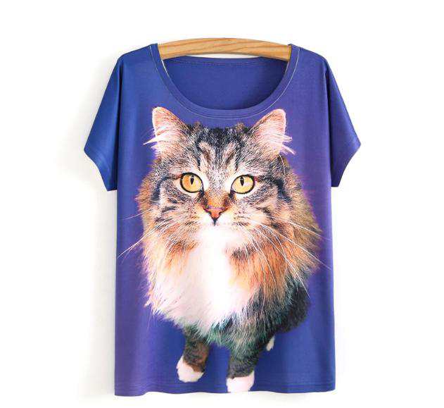 送料無料 猫 猫柄 ｔシャツ かわいい レディース 半袖 ユニーク 個性的 ブルー ねこ ネコ の通販はau Pay マーケット セレクトショップ はしもと