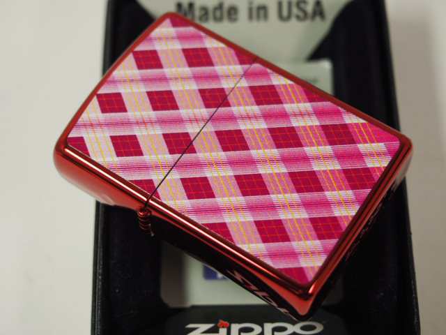 ジッポーZippo 綺麗なチェック（赤）Cherry Plaidness CHECK レッドRed