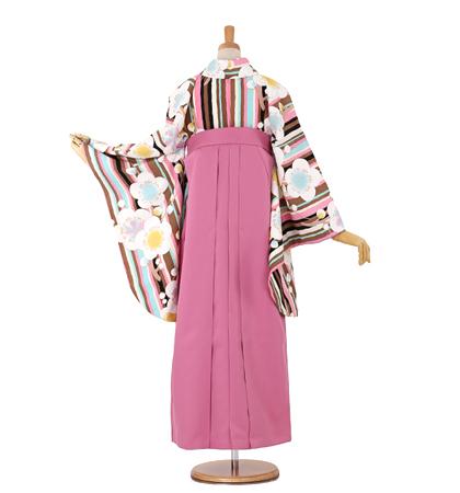 往復送料無料 全部揃って安心 大学 高校 小学生  2泊3日 卒業式袴 レンタル セット JAPAN STYLE 茶色地 No.055-0142