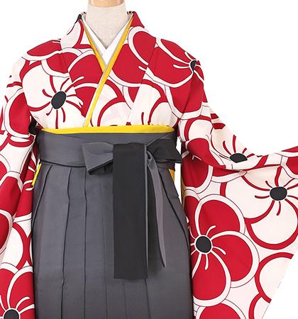 往復送料無料 全部揃って安心 大学 高校 小学生  2泊3日 卒業式袴 レンタル セット 白地 No.055-0085