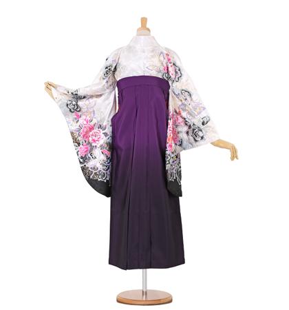 往復送料無料 全部揃って安心 大学 高校 小学生  2泊3日 卒業式袴 レンタル セット 白地 No.055-0084