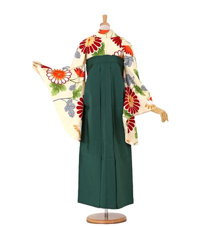 往復送料無料 全部揃って安心 大学 高校 小学生  2泊3日 卒業式袴 レンタル セット クリーム地 No.055-0102