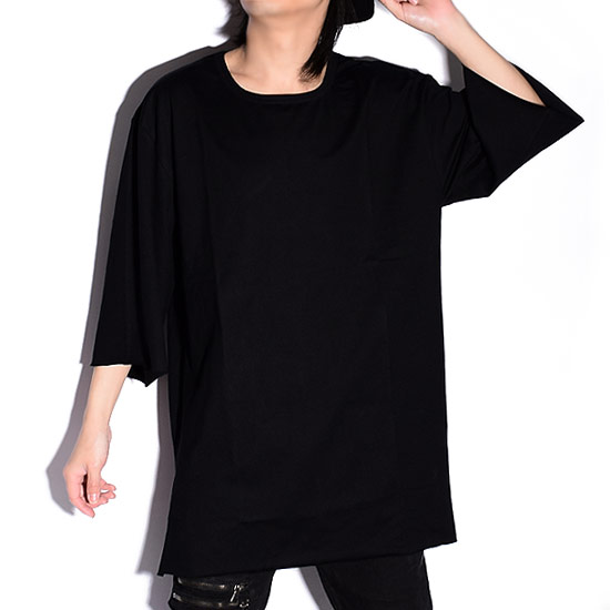 Tシャツ メンズ ビッグtシャツ ロング丈 カットソー ドルマンカットソー 変形 ブラック お兄系 ホスト V系 ビジュアル系モード系衣装韓国の通販はau Pay マーケット Alleglo Crows
