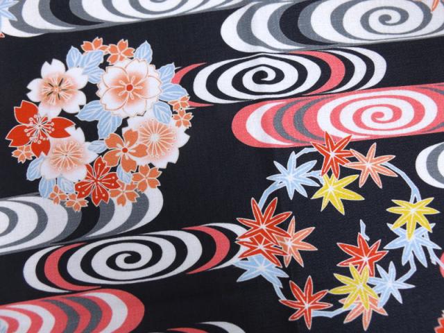 和柄風呂敷ふろしき テーブルクロス 黒色地雲錦流水 日本製の通販はau Pay マーケット 和さくら庵