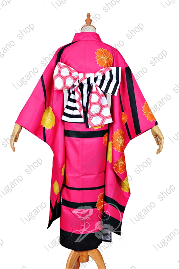 LUGANO　Fate/stay night フェイト/ステイナイト 間桐 桜（まとう さくら）　風　浴衣　着物　 コスプレ衣装 ハロウィン　仮装_1