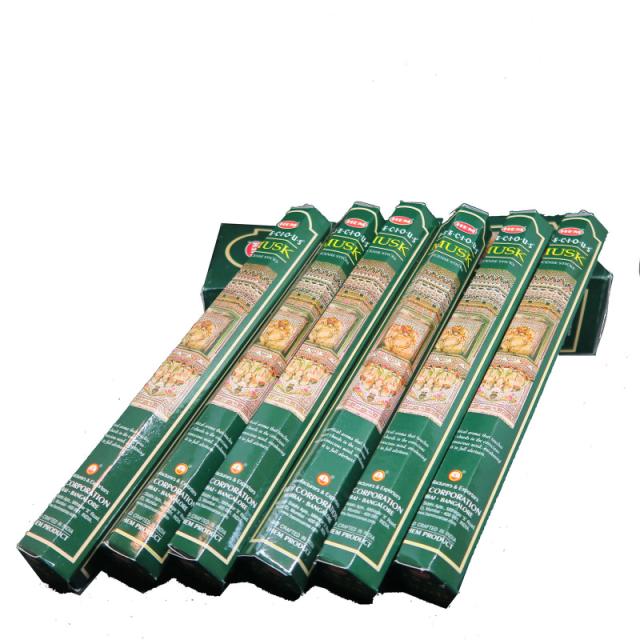 エキゾチック ムスク系の定番お香 Hem社プレシャス ムスク ステックタイプ1箱本入り6箱セット 送料無料 の通販はau Pay マーケット みもざの庭