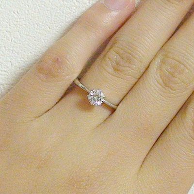 鑑定書付 ダイヤモンド プラチナ 婚約指輪 エンゲージリング ダイヤ 0.4ct F-SI1-VeryGood 6本爪 立爪 Pt900|au PAY マーケット