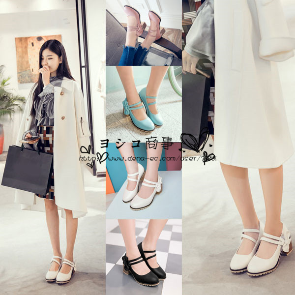 チャンキーヒール ヒールパンプス シューズ 大きいサイズ レディース靴 17新品 春夏秋 ストラップ 美脚 ファッション パーティの通販はau Pay マーケット ヨシコ商事