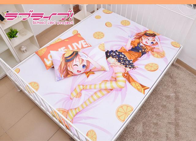 描き下ろし添い寝シーツ ラブライブ 高坂 穂乃果 イラスト シングル フィットタイプシーツ ピローケースセット アニメ 0x1cmの通販はau Pay マーケット Sky同萌