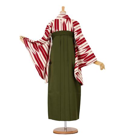 往復送料無料 全部揃って安心 大学 高校 小学生  2泊3日 卒業式袴 レンタル セット 紅白地 No.055-0051