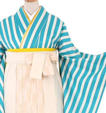 往復送料無料 全部揃って安心 大学 高校 小学生  2泊3日 卒業式袴 レンタル セット 水色地 No.055-0099