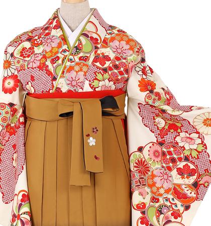 往復送料無料 全部揃って安心 大学 高校 小学生  2泊3日 卒業式袴 レンタル セット 白地 No.055-0045