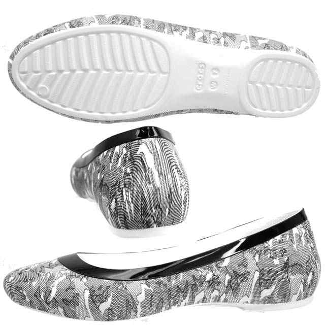 crocs lina shiny flat