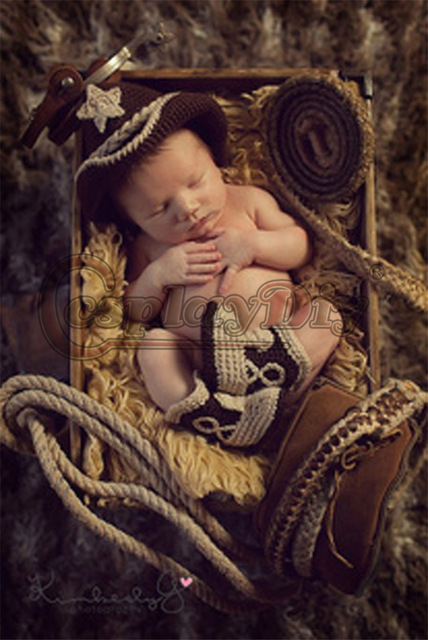 高品質 高級コスプレ衣装 赤ちゃん 新生児 ベビ服 ベイビー カウボーイ 風 オーダーメイド 2016 New Baby 100 days Cowboy Crochetの通販は 8,134円