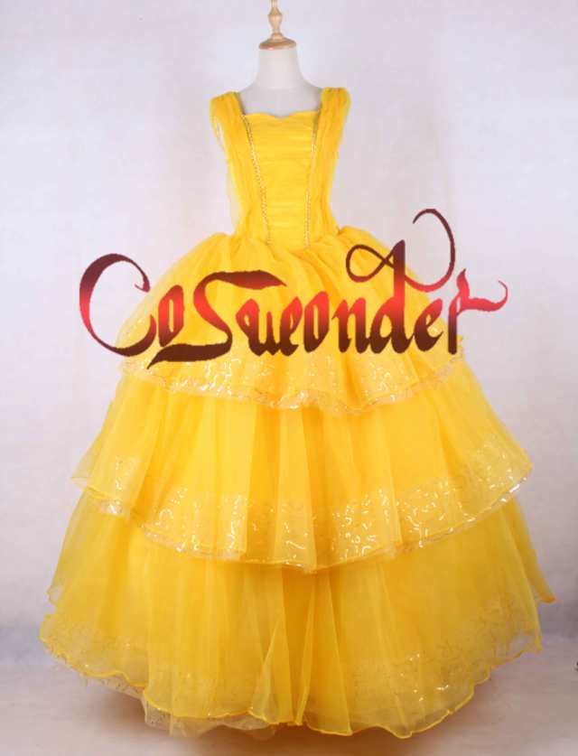 高品質 高級コスプレ衣装 ディズニー 美女と野獣 風 プリンセス ベル タイプ ドレス Belle Dress Emma Watson Princess Belle Cosplayの通販はau Pay マーケット ワタナベコーポレーション