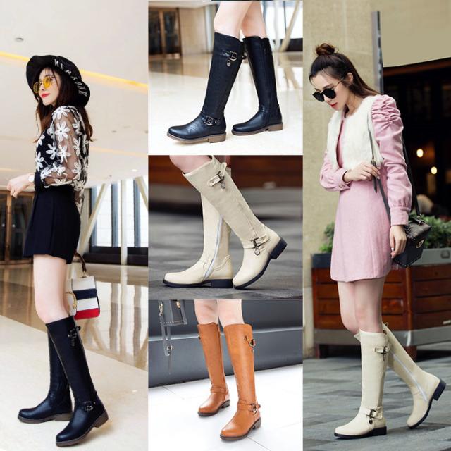 22cm 27cm ロングブーツ ブーツ レディース 大きいサイズ 無地 シンプル ローヒール 太ヒール カジュアル 美脚 秋冬 トレンド 17新作の通販はau Pay マーケット コスモスカイ