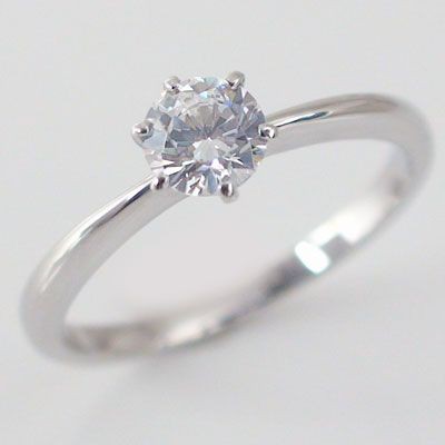 鑑定書付 ダイヤモンド プラチナ 婚約指輪 エンゲージリング ダイヤ 0.4ct F-SI1-VeryGood 6本爪 立爪 Pt900|au PAY マーケット