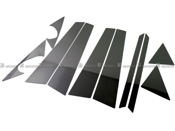 BRIGHTZ アウディ A8 4D 4HC 超鏡面ステンレスブラックメッキピラーパネル 10PC バイザー 無用 PIL−BLA−003の通販は