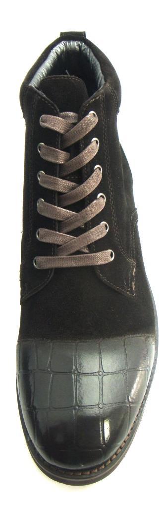 紳士ブーツ 【新品】 madras マドラス スエード&型押しレザー 25.5cmEEE 茶/ダークブラウン MA193