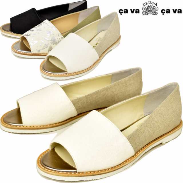 ☆20％OFFセール☆cavacava サヴァサヴァ cava cava サバサバ パンプス 前空き オープントゥ ハラコ レザー 6620007 【送料無料】