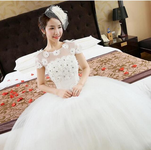 結婚式 花嫁 二次会 パーティードレス プリンセスライン ウエディングドレス ブライダル 手作り レース 白の通販はau Pay マーケット ヒナギクファッション